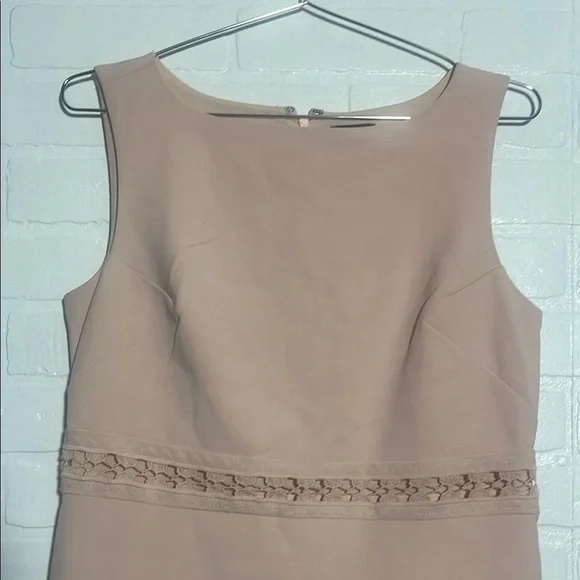 Ann Taylor Womens Dress Elegant Sleeveless Light Pink Sheath Dress Cocktail 8P - Picture 2 of 6